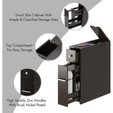 Spirich Home Slim Bathroom Storage Cabinet, Free Standing Toilet Paper Holder, Bathroom Cabinet Slide Out Drawer Storage