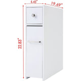 Spirich Home Slim Bathroom Storage Cabinet, Free Standing Toilet Paper Holder, Bathroom Cabinet Slide Out Drawer Storage