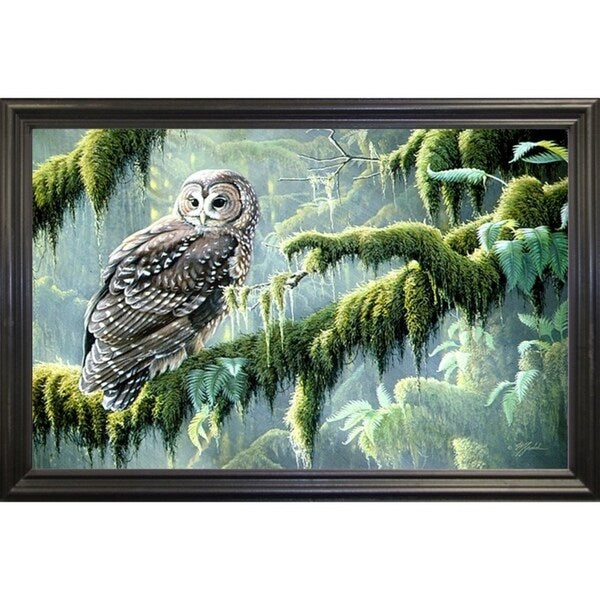 Spirit Of Ancient Forests - Spotted Owl-WILGOE2778 Framed Print 16"x26.5" by Wilhelm Goebel