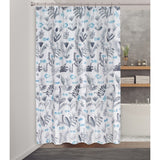 Splash Home Oceo Polyester Fabric Shower Curtain, 70" x 72", Grey / Blue