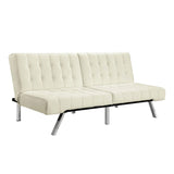 Splitback Multi-Position Futon Sofa Sleeper in Vanilla - 71 x 36.5 x 31.1 inches