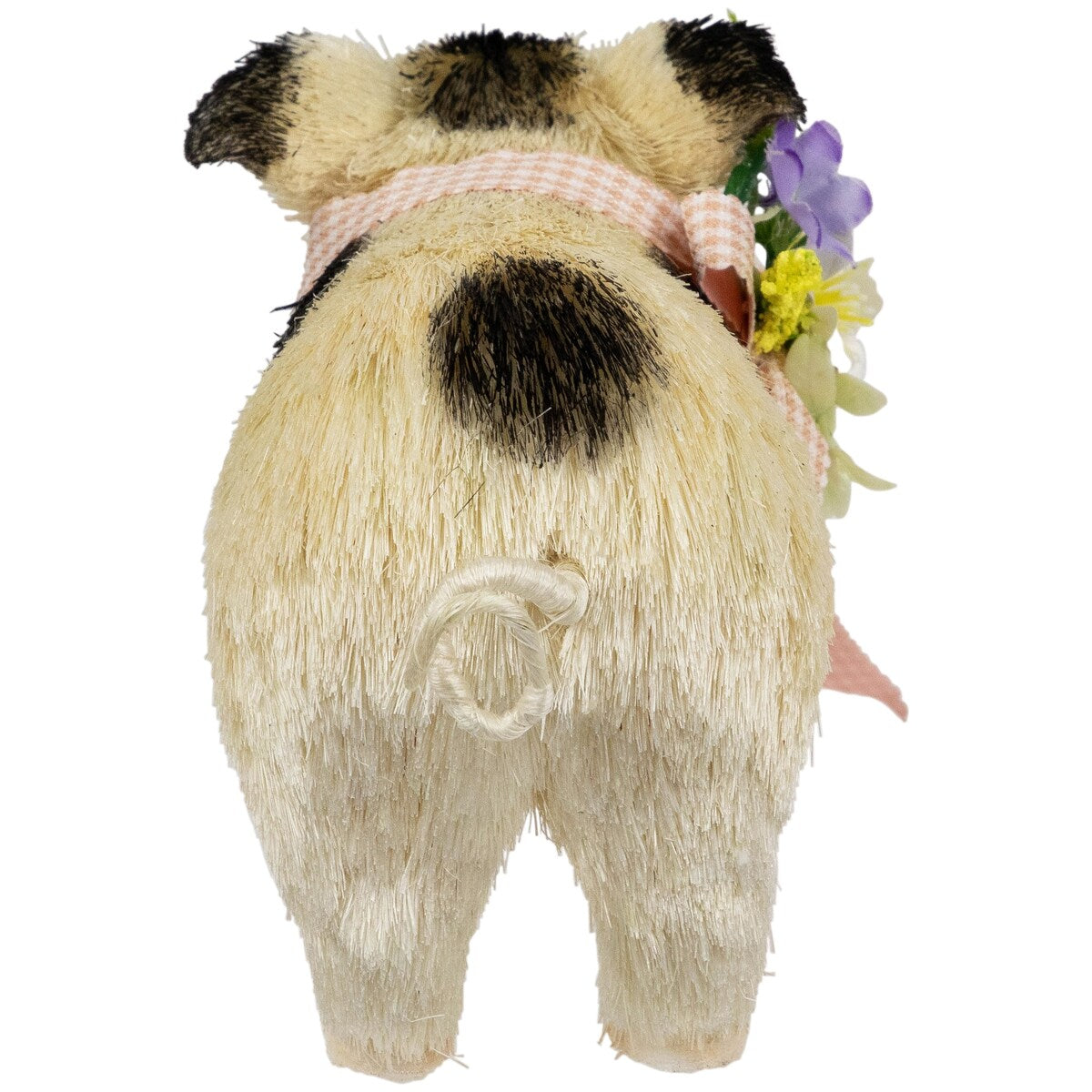 Spotted Piglet with Bow and Flowers Spring Figurine - 9"