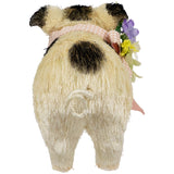 Spotted Piglet with Bow and Flowers Spring Figurine - 9"