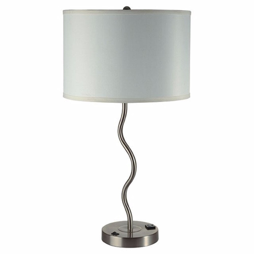 Sprig Contemporary Table Lamp With Adjustable Socket, Set Of Two, Whit