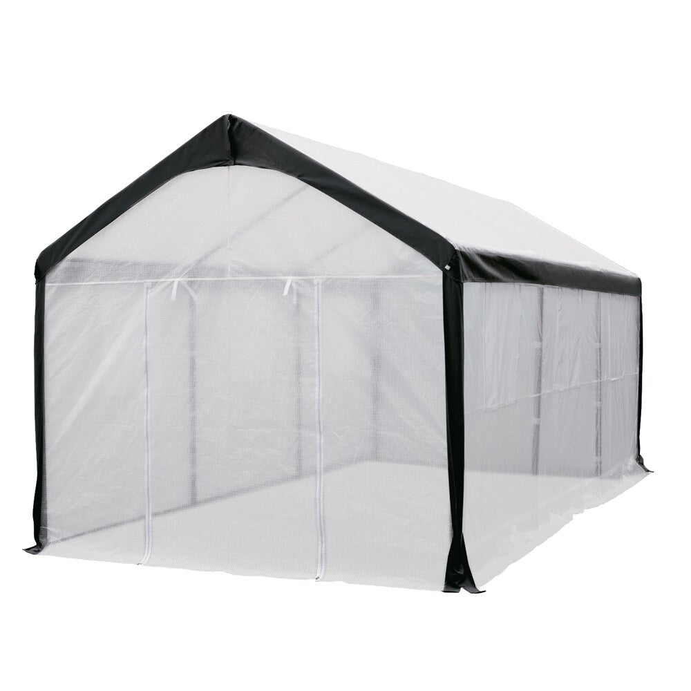 Spring Gardener Steel Gable Greenhouse - Silver