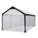 Spring Gardener Steel Gable Greenhouse - Silver