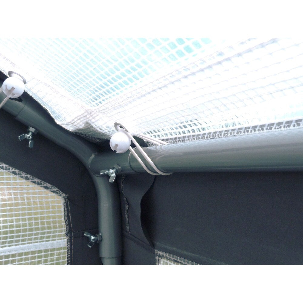Spring Gardener Steel Gable Greenhouse - Silver