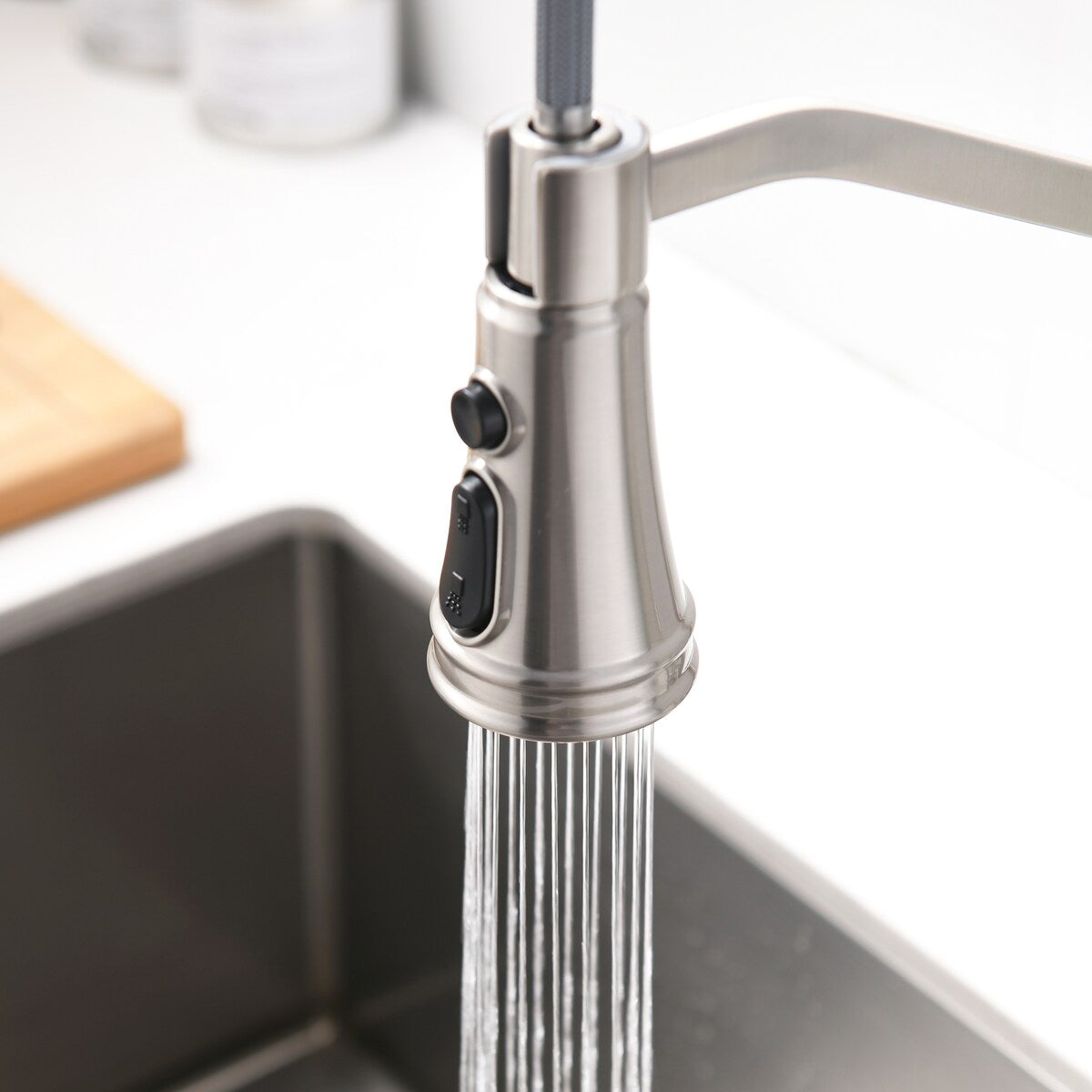Spring Neck Single-Handle Pull-Down Sprayer Kitchen Faucet