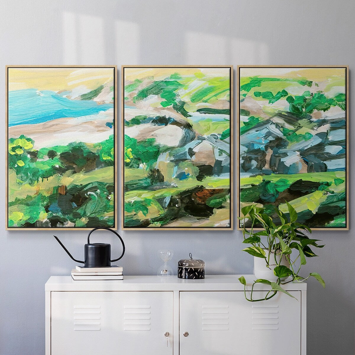 Spring Village I - Multi Piece Framed Canvas