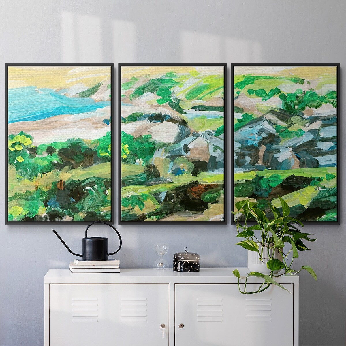 Spring Village I - Multi Piece Framed Canvas
