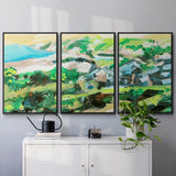 Spring Village I - Multi Piece Framed Canvas