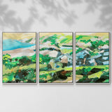 Spring Village I - Multi Piece Framed Canvas
