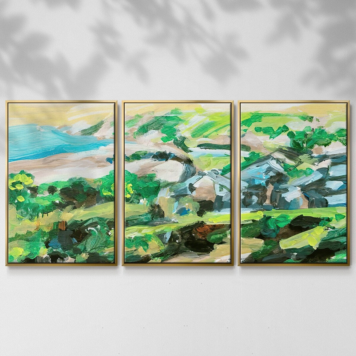 Spring Village I - Multi Piece Framed Canvas