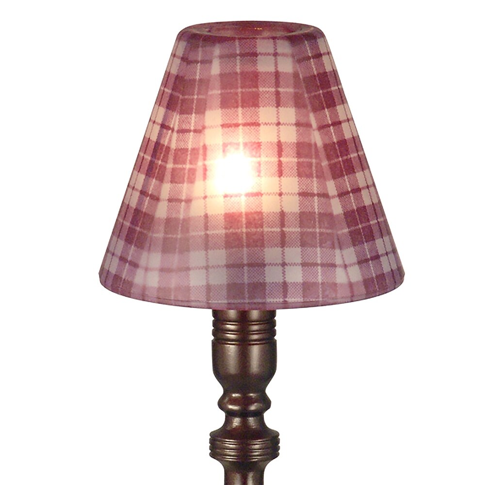 Springdale 12 H Mauve Plaid Metal Candle Votive