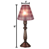 Springdale 12 H Mauve Plaid Metal Candle Votive