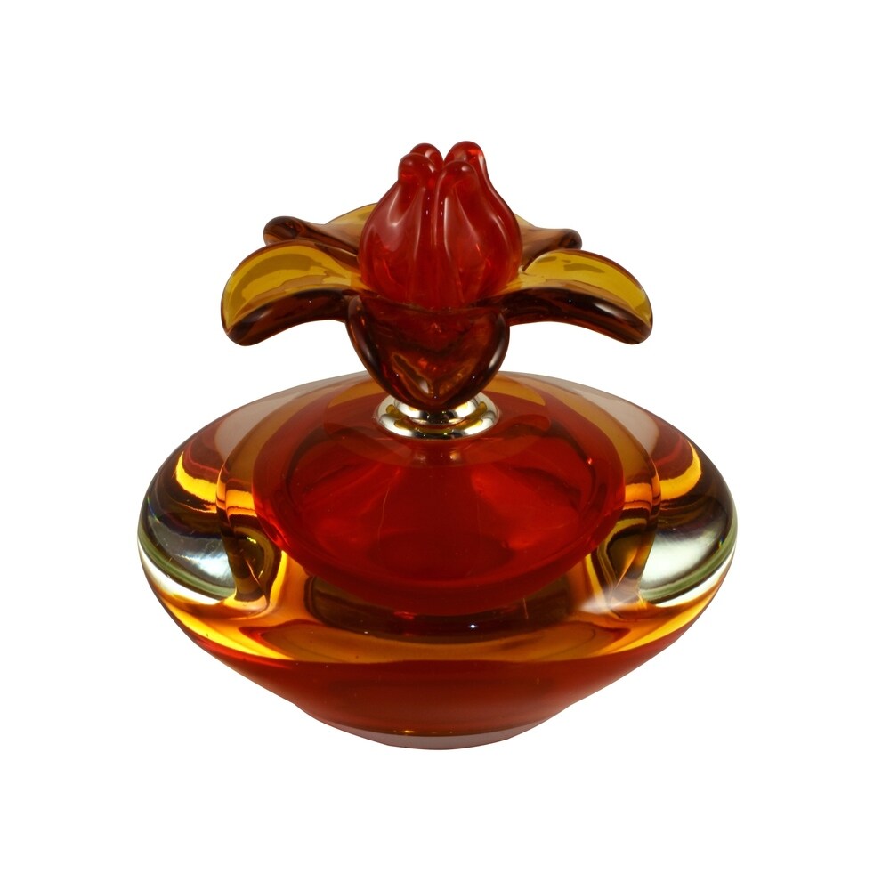 Springdale 6"H Red Vitrus Art Glass Perfume Bottle
