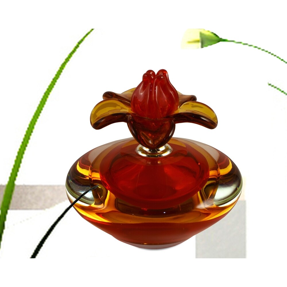 Springdale 6"H Red Vitrus Art Glass Perfume Bottle