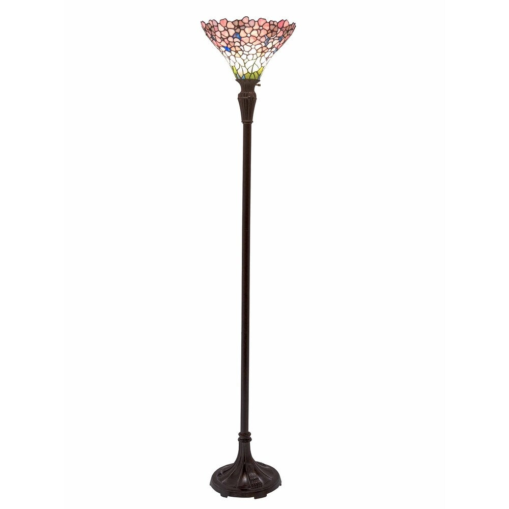 Springdale 71"H Impatiens Tiffany Torchiere Floor Lamp