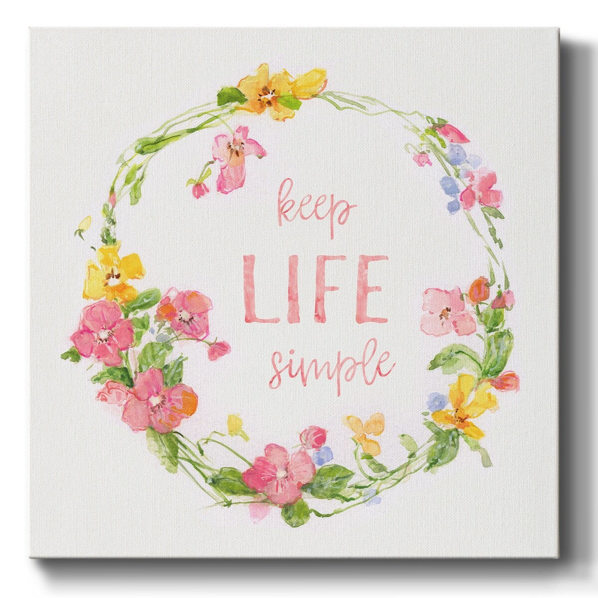 Springtime Wreath II-Gallery Wrapped Canvas