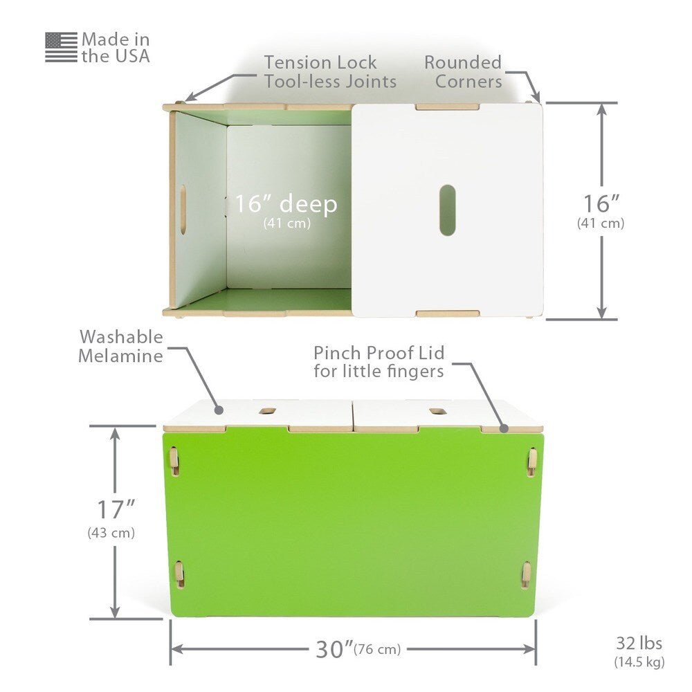Sprout Kid's Wood Toy Box