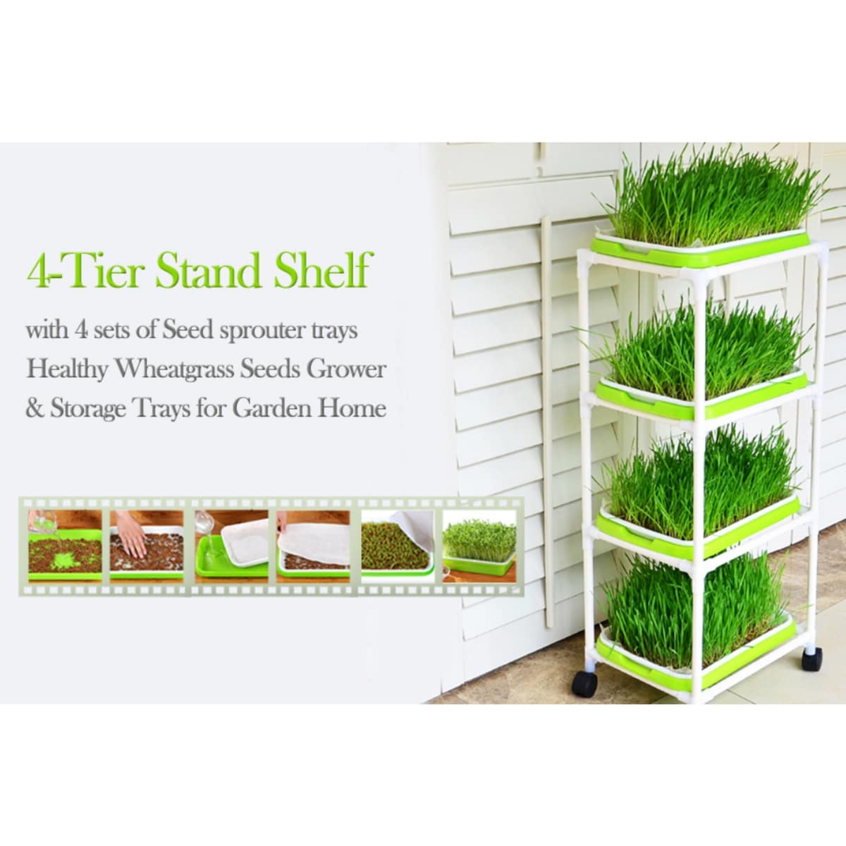 Sprouter Nursery Soilless Cultivation Seed Sprouts Seedling Plate - 2Set