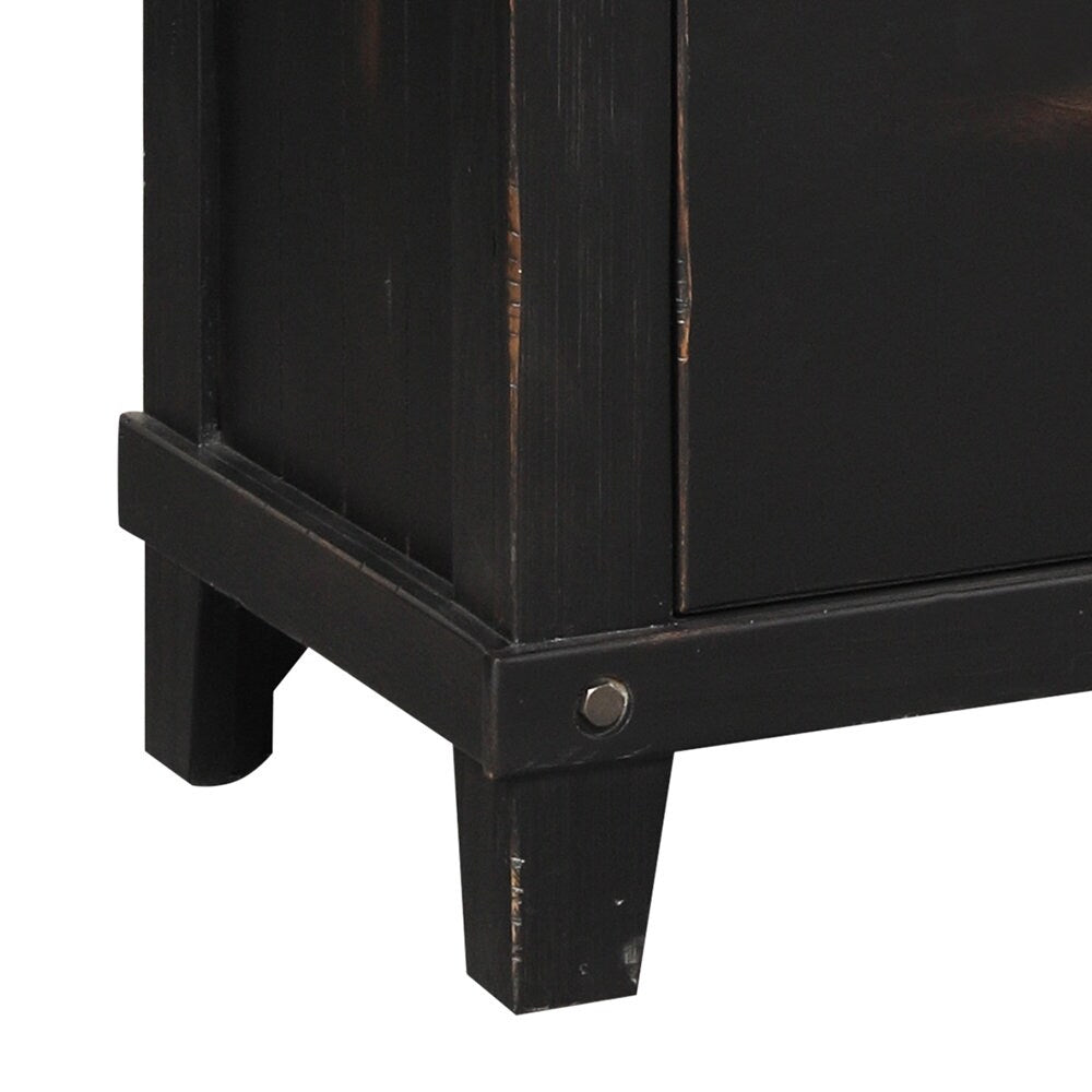 Spruce Creek 42" Wide 5-Drawer Door Chest, Black