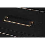 Spruce Creek 42" Wide 5-Drawer Door Chest, Black