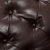 Square Arm Mid-Century Modern Tufted Sofa with Pillows