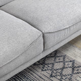 Square Arm Mid-Century Modern Tufted Sofa with Pillows
