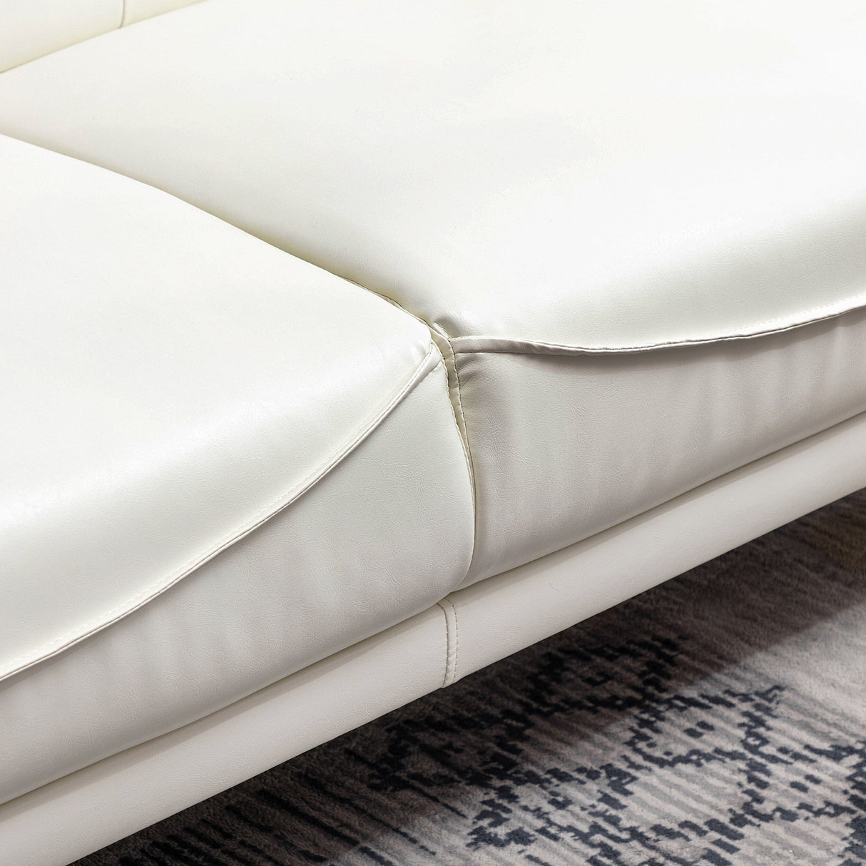 Square Arm Mid-Century Modern Tufted Sofa with Pillows
