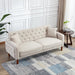 Square Arm Mid-Century Modern Tufted Sofa with Pillows