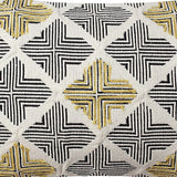 Square Cotton Handwoven Cushion Cover with Arrow Silhouette, Multicolor