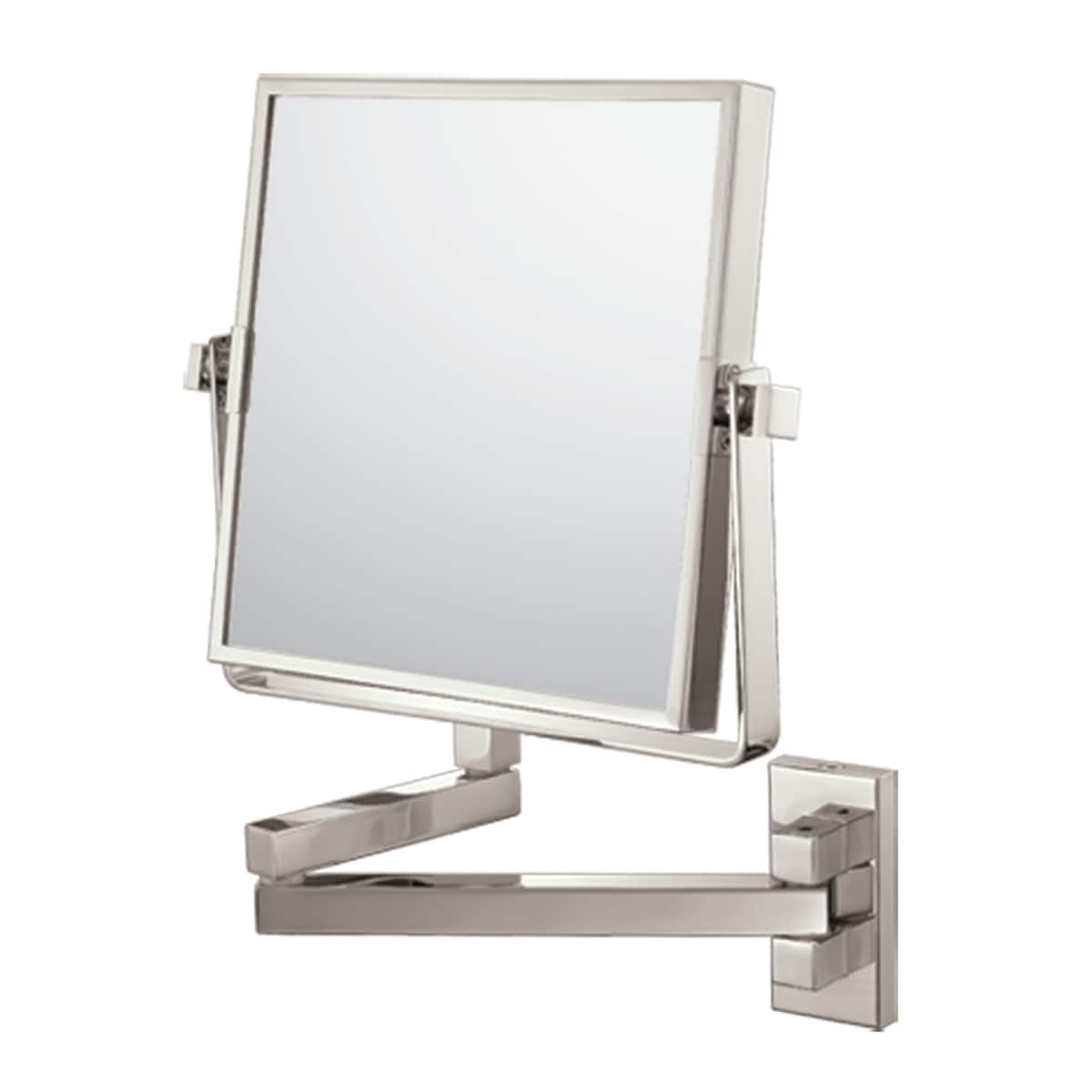 Square Double Arm Wall Mirror - 9.5 X 11.75 X 1.25
