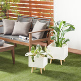 Ceramic Contemporary Planter (Set of 2) - S/2 13", 15"H