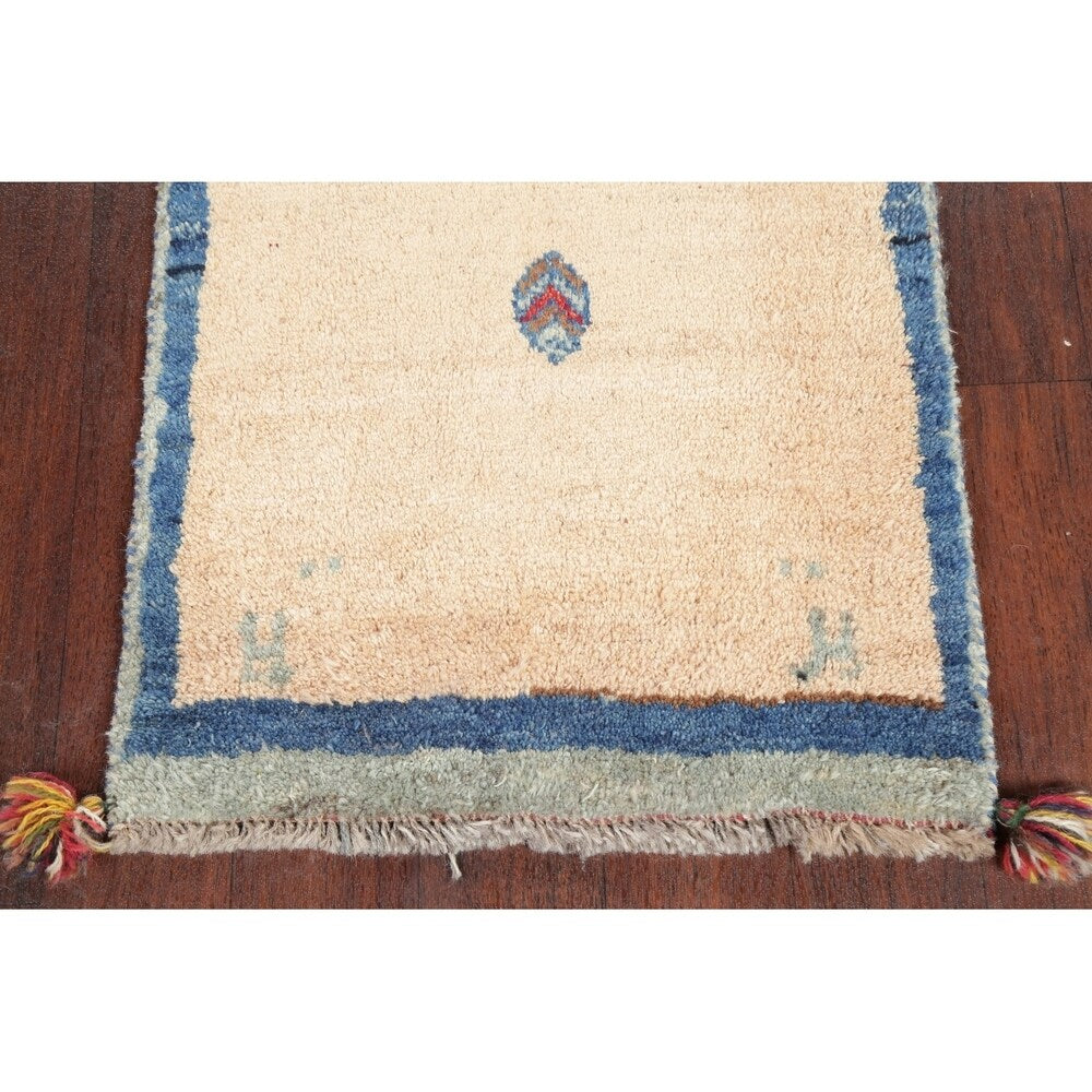 Square Gabbeh Shiraz Persian Area Rug Handmade Oriental Carpet - 2' 0" x 2' 5" Square