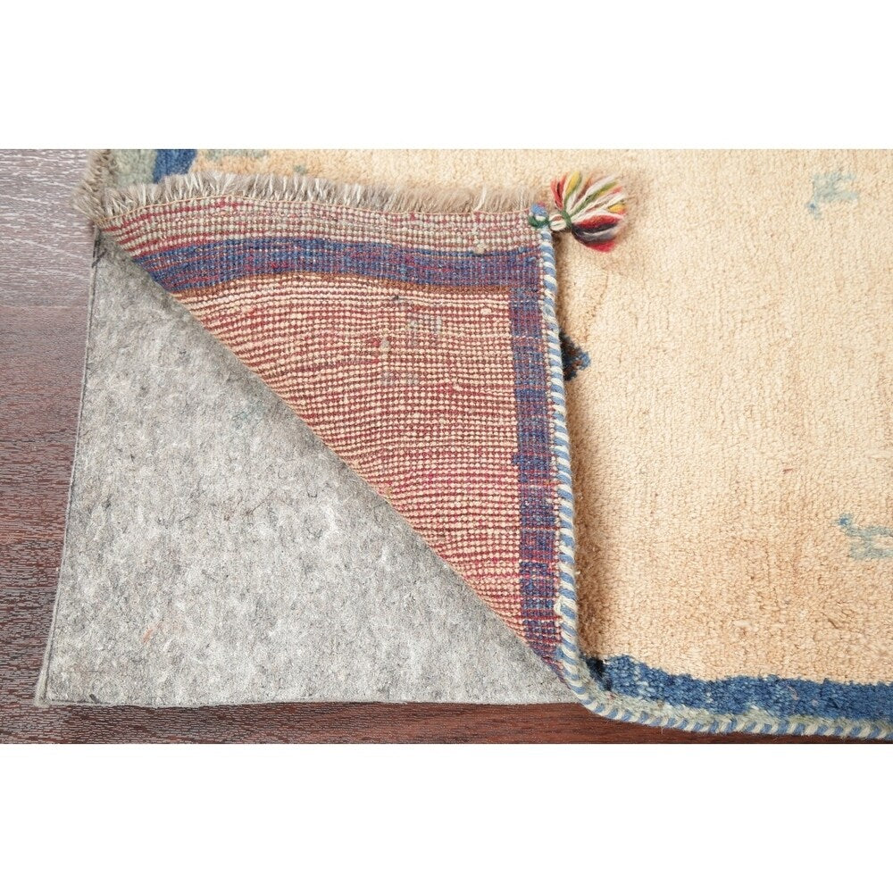 Square Gabbeh Shiraz Persian Area Rug Handmade Oriental Carpet - 2' 0" x 2' 5" Square