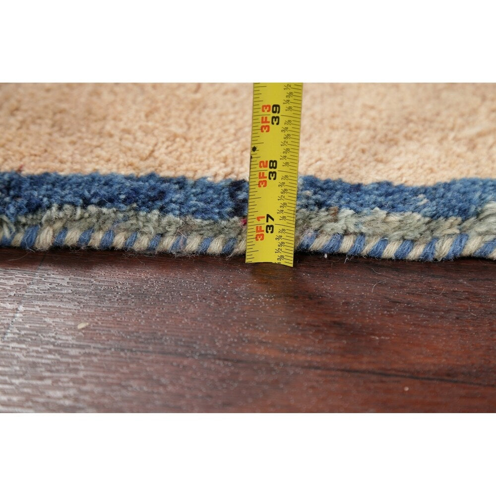 Square Gabbeh Shiraz Persian Area Rug Handmade Oriental Carpet - 2' 0" x 2' 5" Square