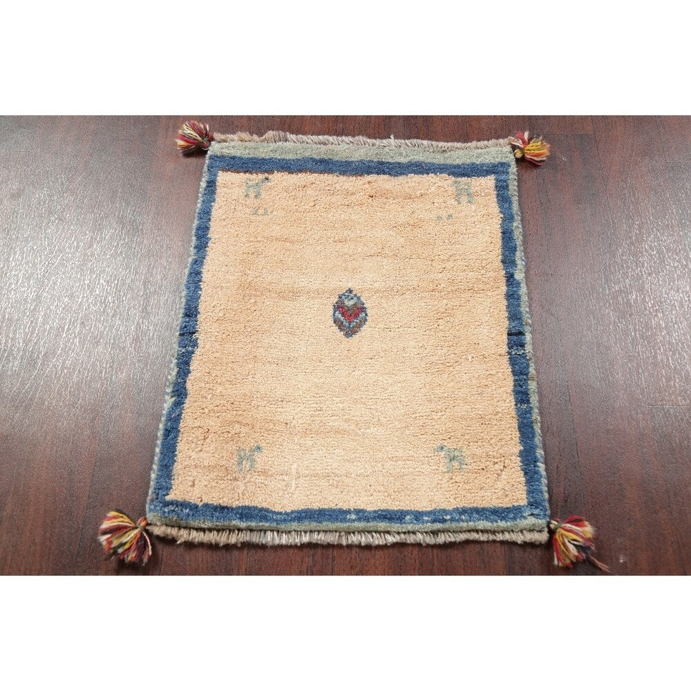 Square Gabbeh Shiraz Persian Area Rug Handmade Oriental Carpet - 2' 0" x 2' 5" Square