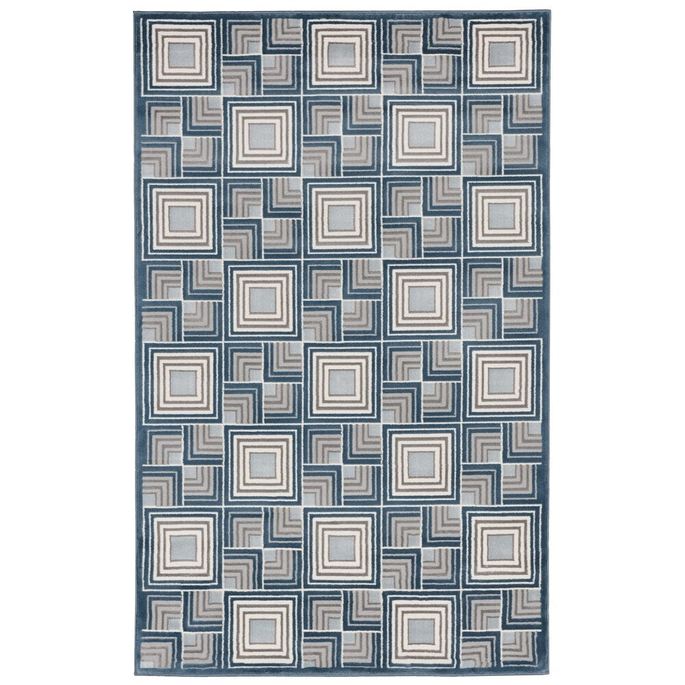 Square In Square Rug (9'10" x 12'6") - 9'10" x 12'6"