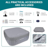 Square Inflatable Hot Tub Spa 4-6 Person