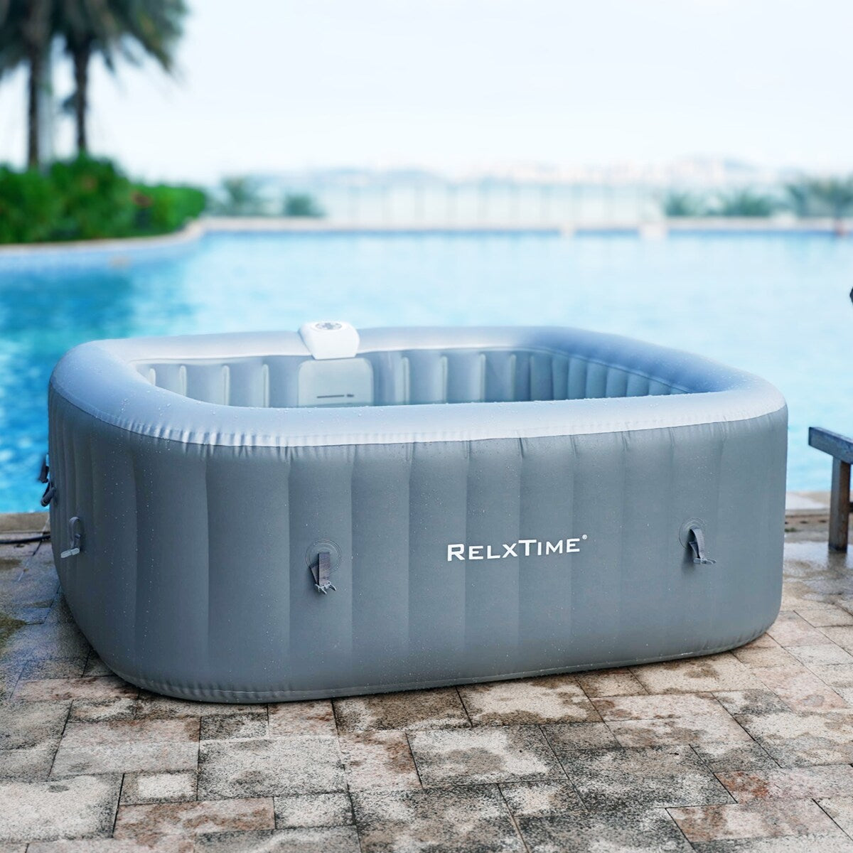 Square Inflatable Hot Tub Spa 4-6 Person