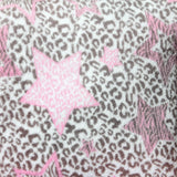 Square Leopard/ Star Plush Decorative Throw Pillow