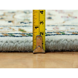 Squirrel Gray, Nain with Center Medallion Flower Design, Hand Knotted, Soft Wool, Oriental Rug 5'1"x8'2" - 5'1" x 8'2"