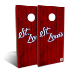St Louis Solid Wood Backyard Cornhole Board Set (Includes 8 Bags) - N/A