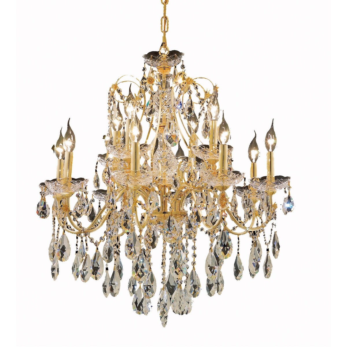 St. Francis 12 light Gold Chandelier Clear SpectraÆ SwarovskiÆ Crysta - One Size