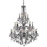 St. Francis 24 light Dark Bronze Chandelier Clear SwarovskiÆ Elements - One Size