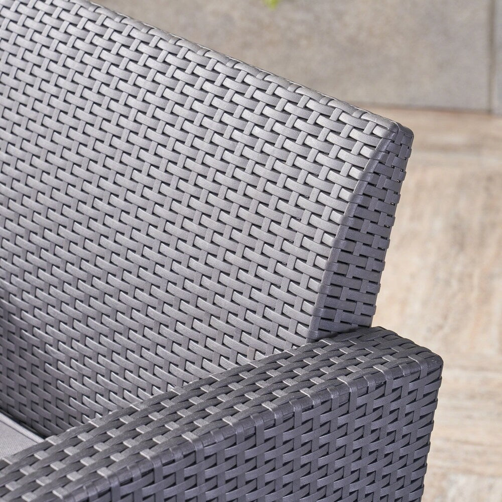 St. Johns Outdoor Wicker Club Chair with Cushions (Set of 2) by Christopher Knight Home