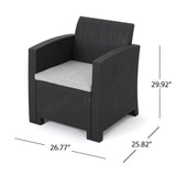 St. Johns Outdoor Wicker Club Chair with Cushions (Set of 2) by Christopher Knight Home