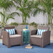 St. Johns Outdoor Wicker Club Chair with Cushions (Set of 2) by Christopher Knight Home