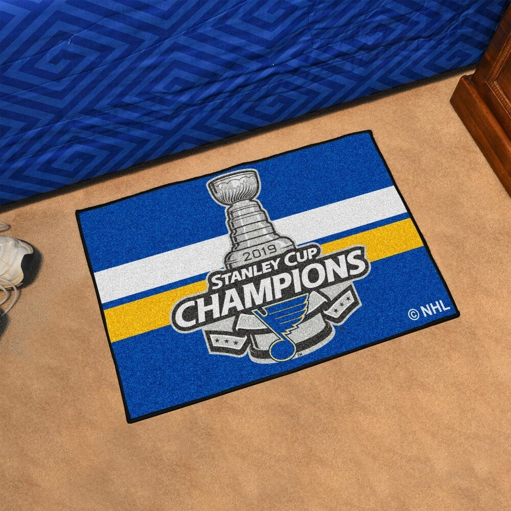 St. Louis Blues 2019 Stanley Cup Champions Starter Mat 19"x30" - 2' x 3'